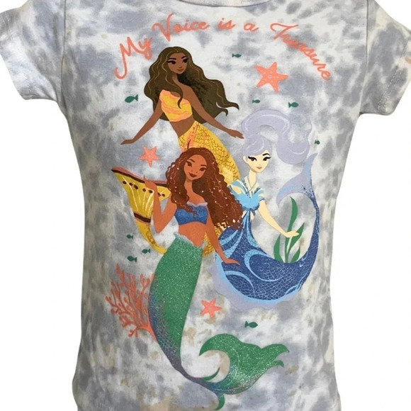 The Little Mermaid Toddler Disney Short Sleeve Crew Neck Tee - Size 2T - Picture 3 of 5